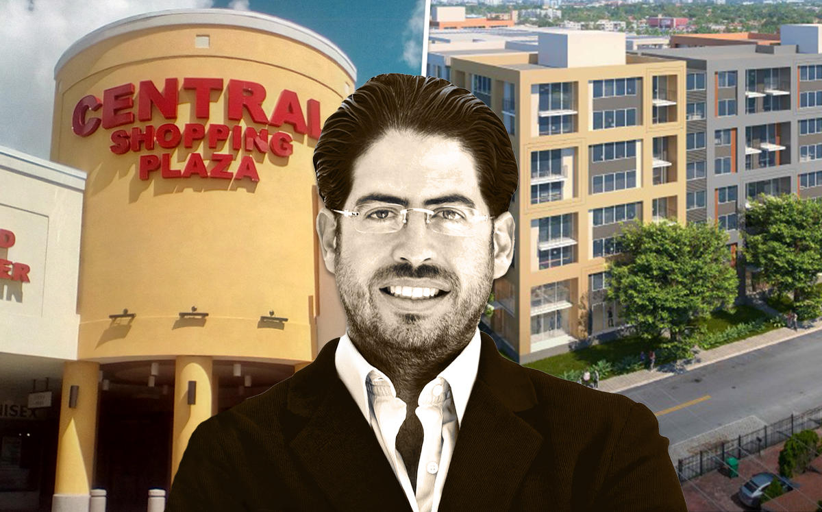 David Martin, Central Shopping Plaza, and a rendering of the apartment complex