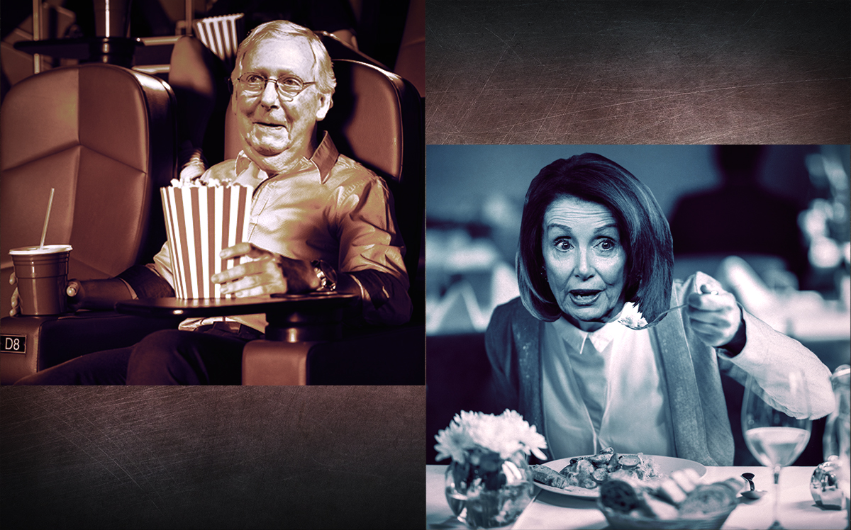 Photo illustration of Senate Majority Leader Mitch McConnell and Speaker of the House Nancy Pelosi (Getty, iStock)