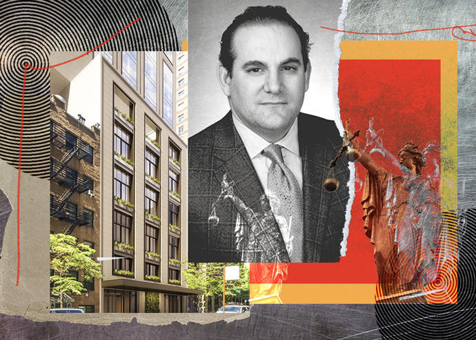 Jonathan Kalikow and a rendering of 3 Sutton Place