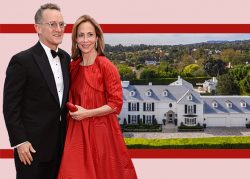 Howard and Nancy Marks with 219 S Mapleton Drive (Getty, Redfin)