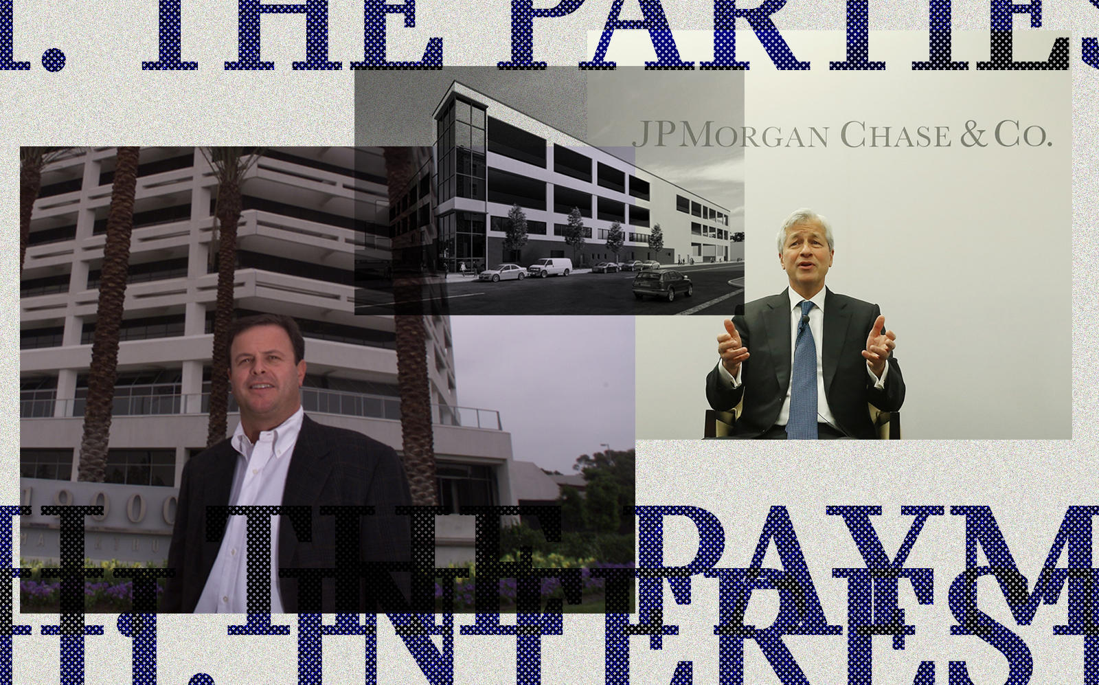 55-15 Grand Avenue, Queens; Phil A. Belling of LBA Realty; Jamie Dimon of JPMorgan Chase (Getty, RXR/BL Architects)