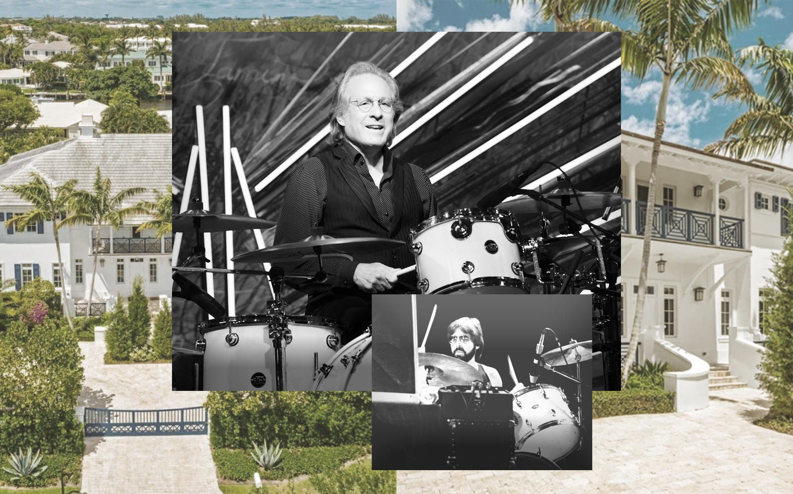 Max Weinberg drumming & 1041 Seaspray Avenue, Delray Beach (Getty, Corcoran)