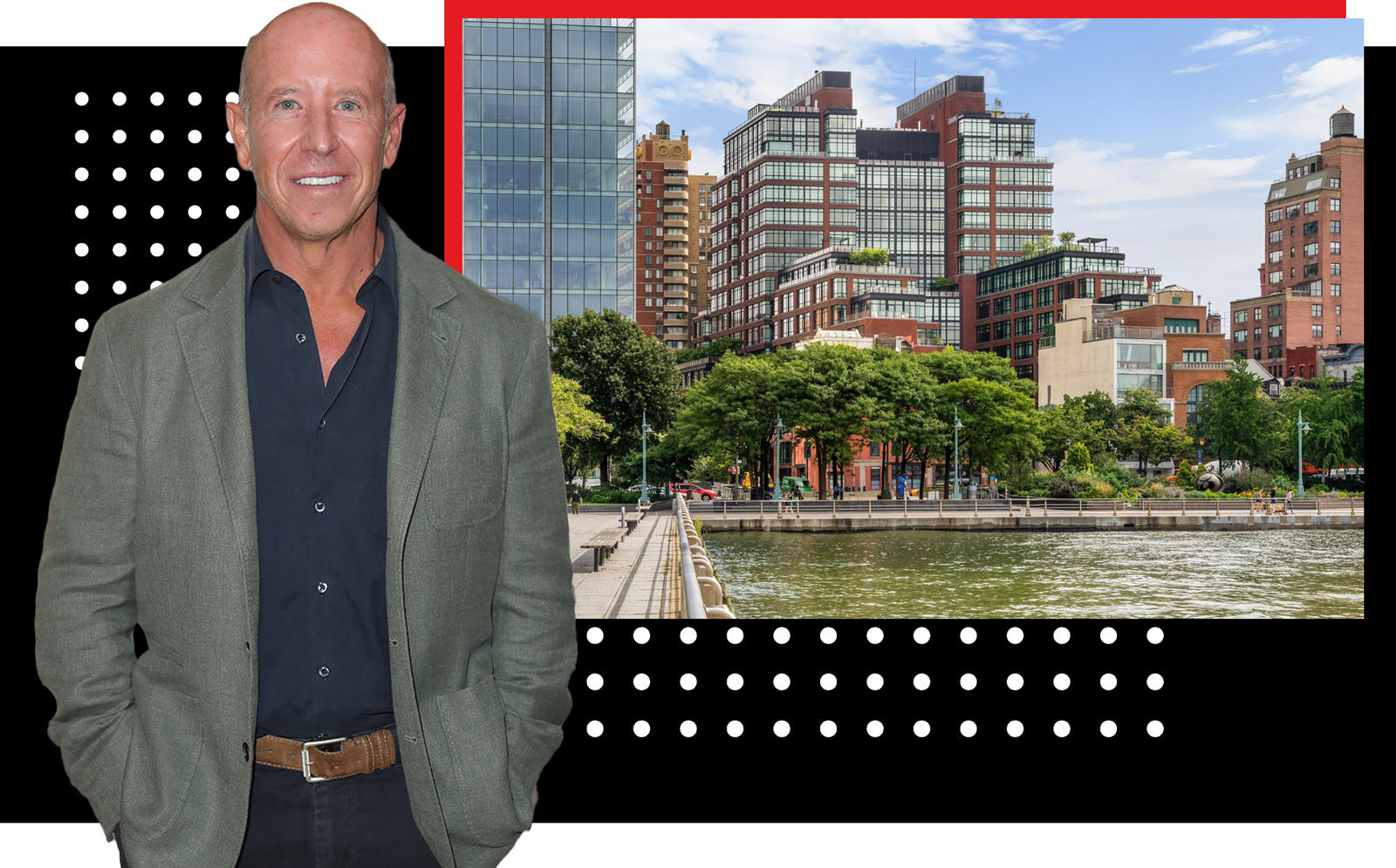 Barry Sternlicht and 150 Charles Street (Photos via Getty; Compass)