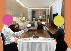 Hotels turn empty rooms into private dining suites