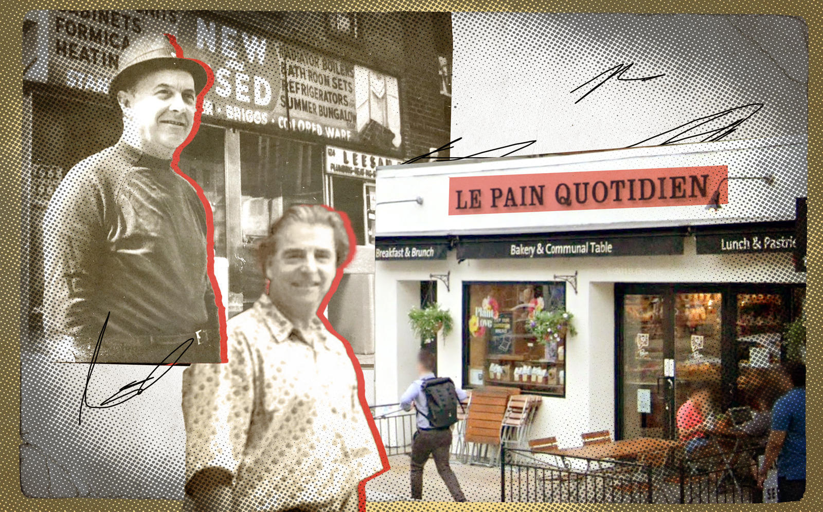 David Swerdloff and his father (left) with 124 7th Avenue (Photos via David Swerdloff; Google Maps)