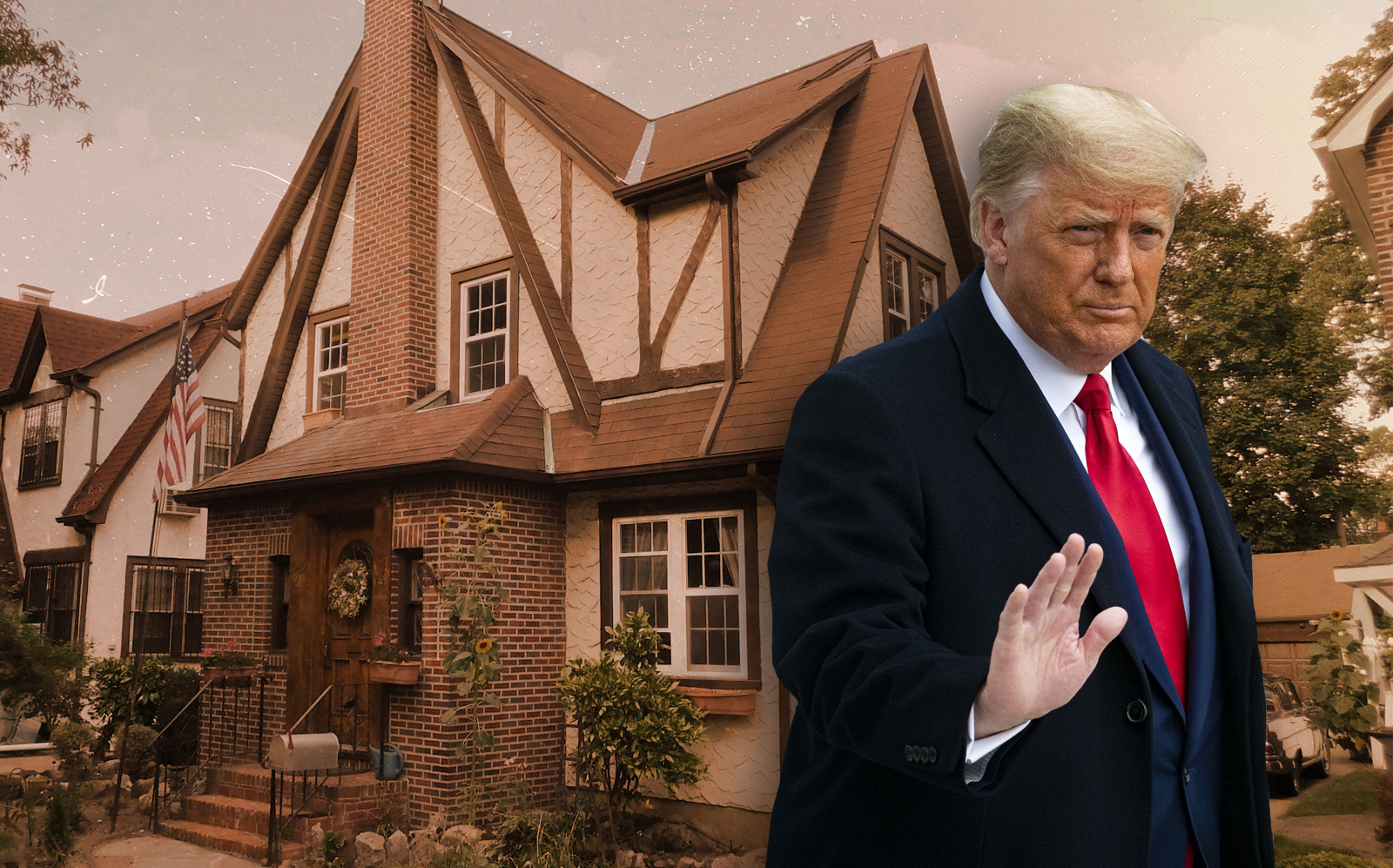 Donald Trump's childhood home in Queens (Paramount Realty, Getty)