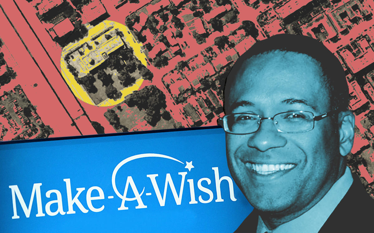 Make-A-Wish South Florida CEO Norman Wedderburn and 350 Northwest Sixth Street (Getty, Google Maps)