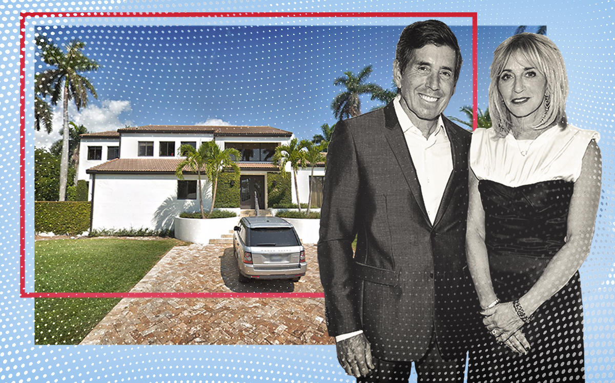Richard Bressler and Lisa Gersh with 1425 West 25th Street, Miami Beach (Getty, Google Maps)