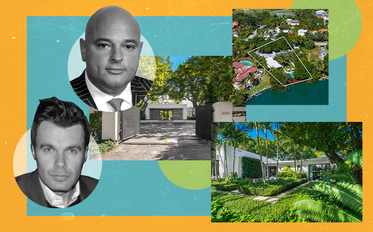 Jonathan Saxton and Constantine Karides and 5045 Lakeview Drive, Miami Beach (Douglas Elliman)