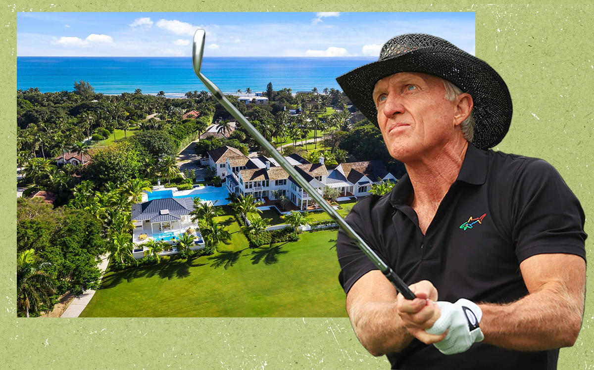 Greg Norman with the Jupiter Island home (Getty, The Jills Zeder Group/photography by Shawn Hood Media) 