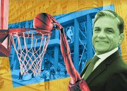 Joseph Moinian and the NBA Store at 545 Fifth Ave. (Google Maps, iStock)