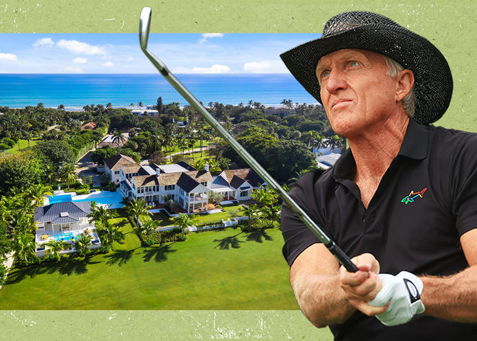 Greg Norman with the Jupiter Island home (Getty, The Jills Zeder Group/photography by Shawn Hood Media) 