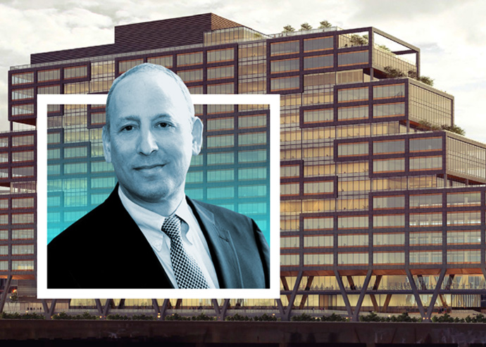 Boston Properties president Doug Linde with Dock 72. (Beth Israel Lahey, Dock 72)