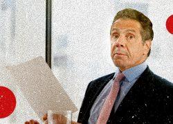 Photo Illustration of Gov. Andrew Cuomo (Getty; iStock/Illustration by Kevin Rebong for The Real Deal)