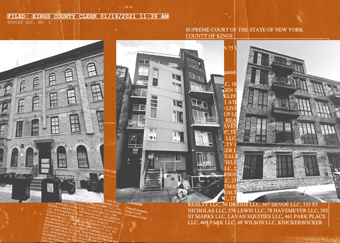 From left: 527 Knickerbocker Avenue, 392 St Marks Avenue, 82 Jefferson Street in Brooklyn (Google Maps)