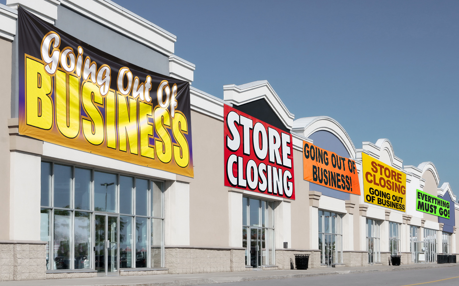 8,741 retail stores closed in 2020. (Photo Illustration by The Real Deal, Photos via Getty)