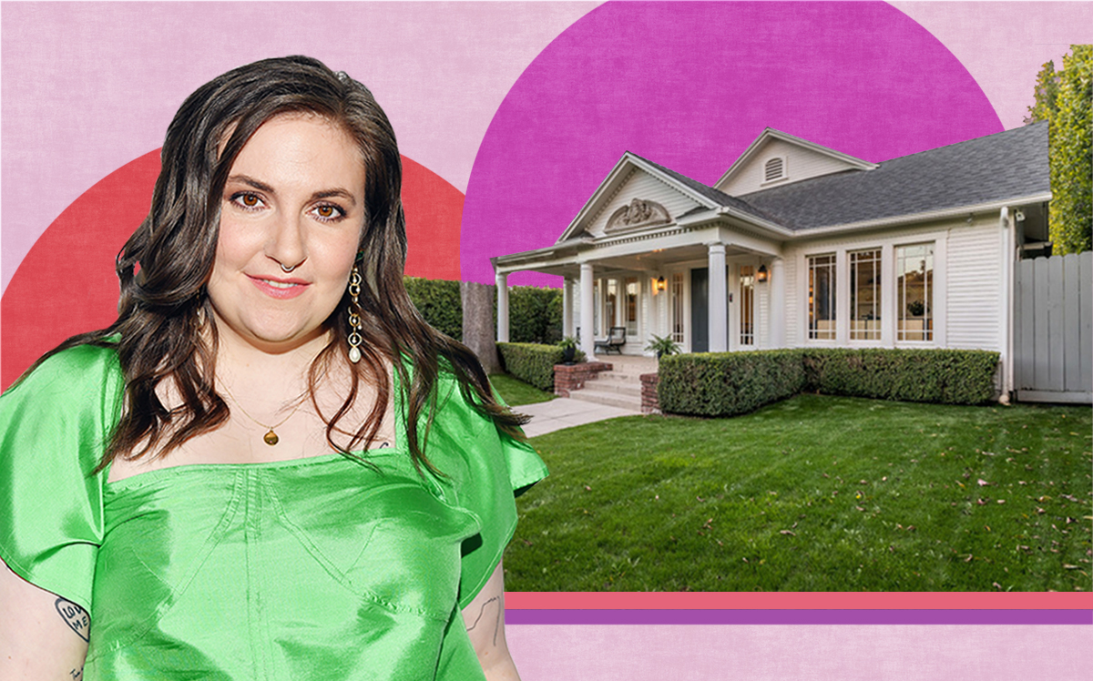 Lena Dunham and her North Ogden Drive home (Getty, Compass)