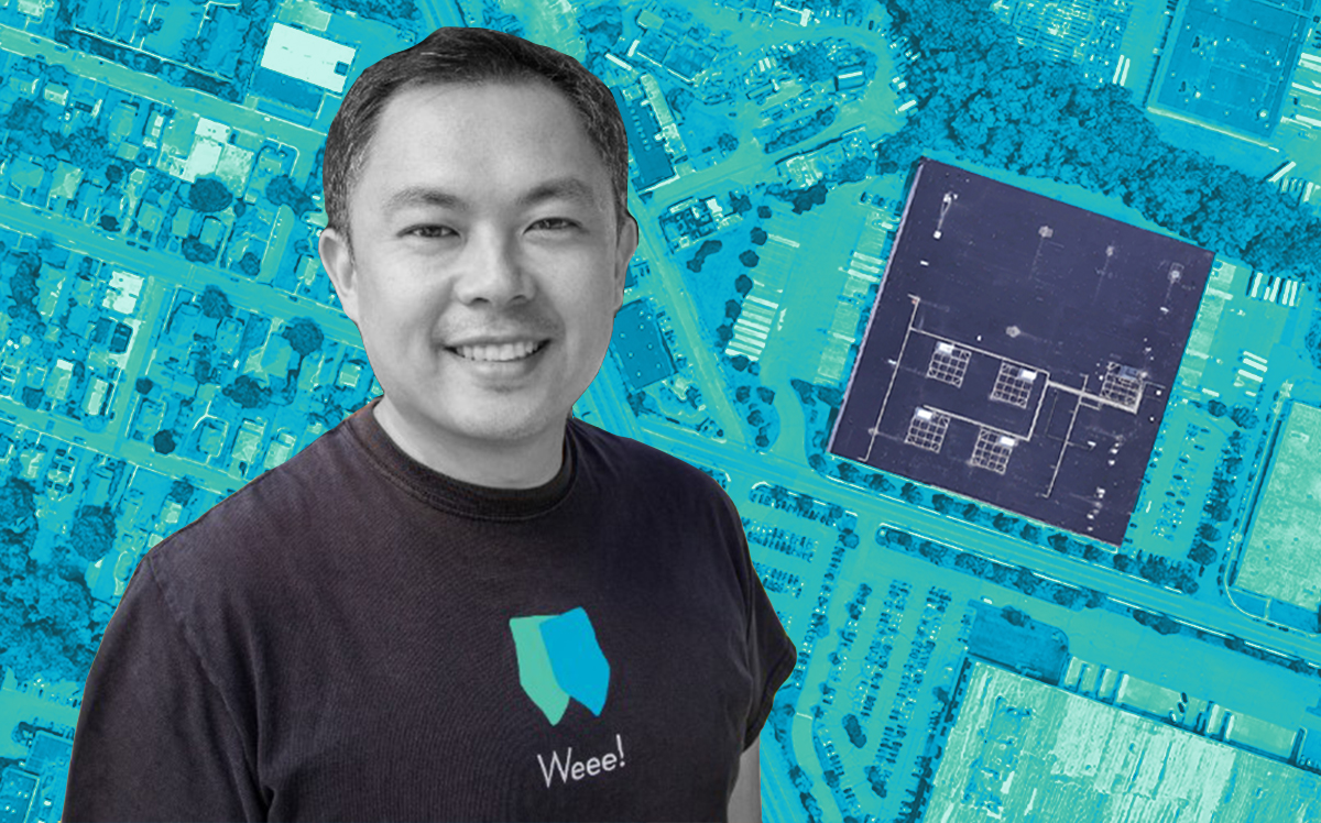 Weee CEO & Founder Larry Liu and 174 Delawanna Avenue (Linkedin, Google Maps)