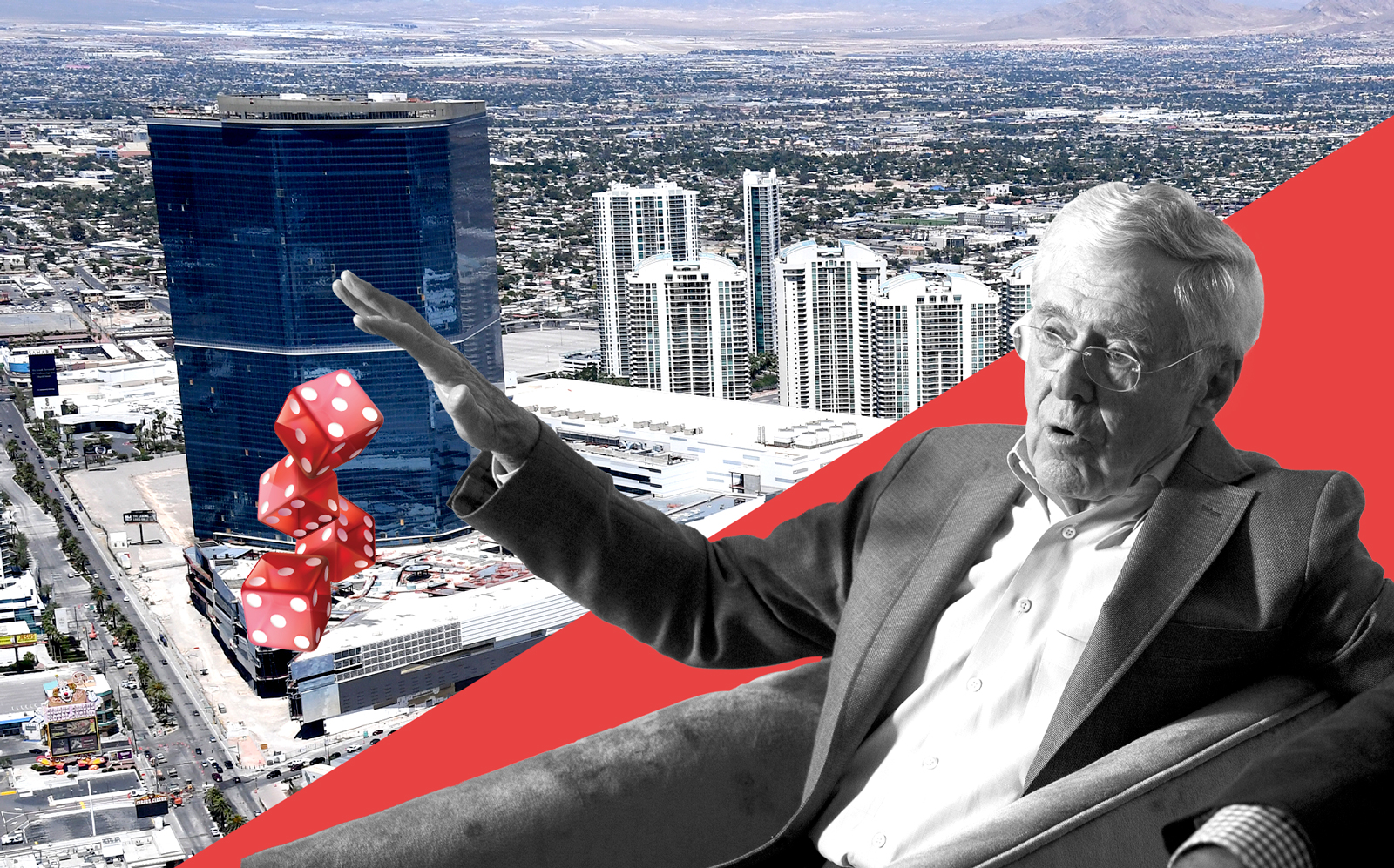 Charles Koch of Koch Real Estate Investments and 2777 South Las Vegas Boulevard (Getty, iStock)
