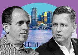 Founders Fund partners Peter Thiel and Keith Rabois (Getty/Illustration by Kevin Rebong for The Real Deal)