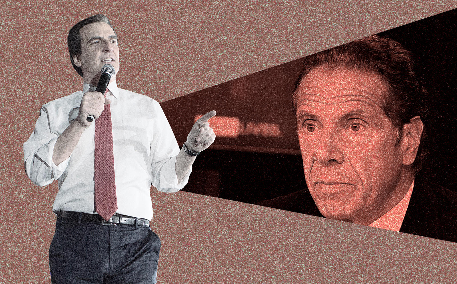 Sen. Mike Gianaris and Gov. Andrew Cuomo (Getty/Illustration by Kevin Rebong for The Real Deal)