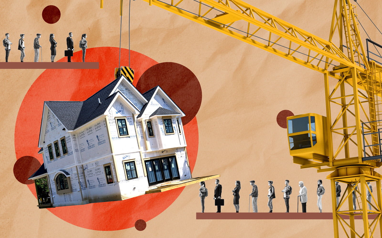 The NAHB/Wells Fargo Housing Index reading increased in February, driven by expectations that homebuyer traffic was picking up. (iStock/Illustration by Kevin Rebong for The Real Deal)