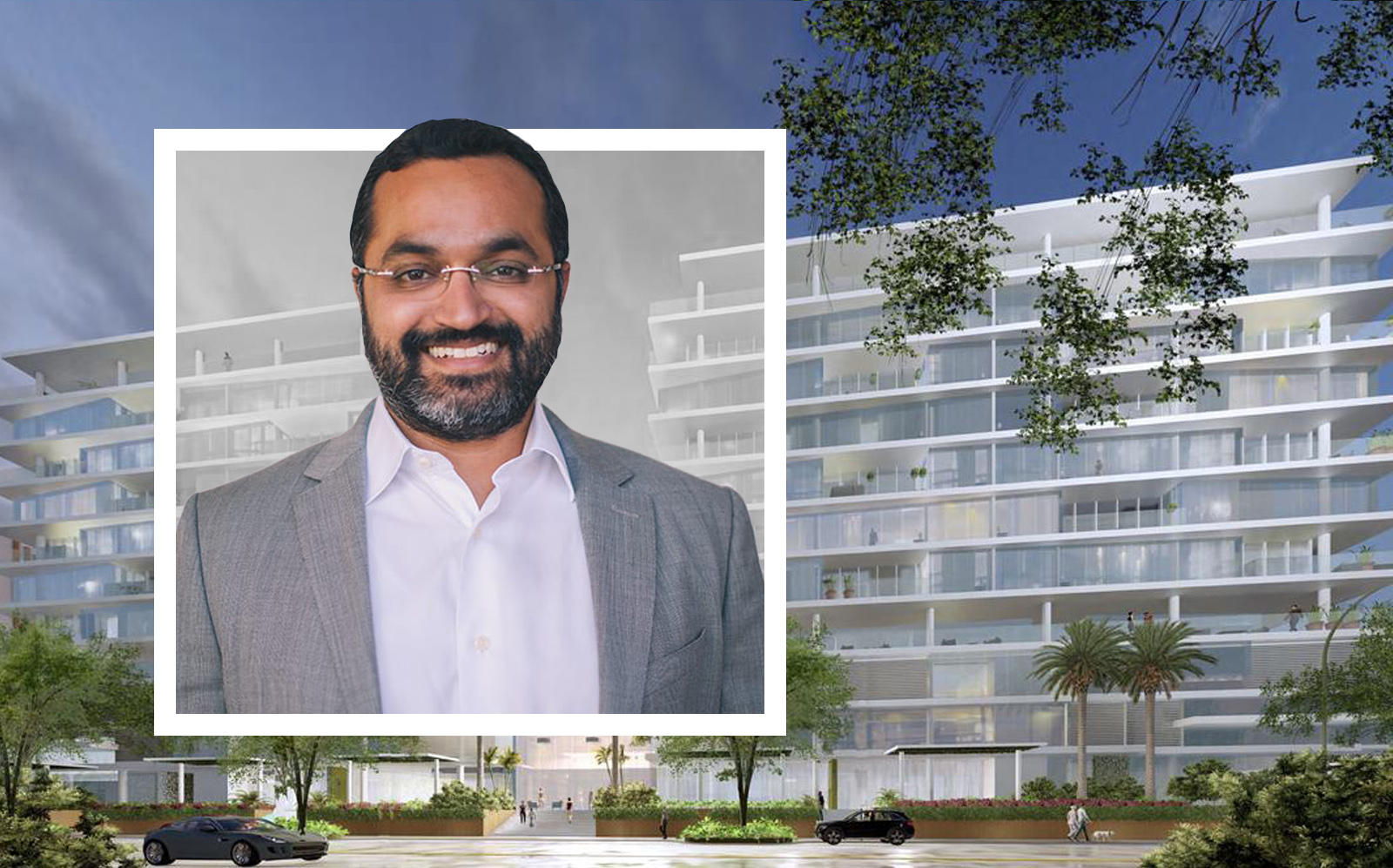 Location Ventures CEO Rishi Kapoor and a rendering of the project. (Location Ventures)