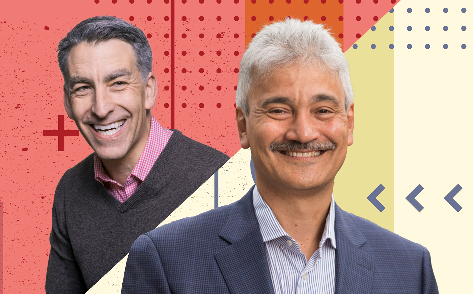 Redfin CEO Glenn Kelman and RentPath CEO Dhiren Fonseca (Redfin, RentPath/Illustration by Kevin Rebong for The Real Deal)