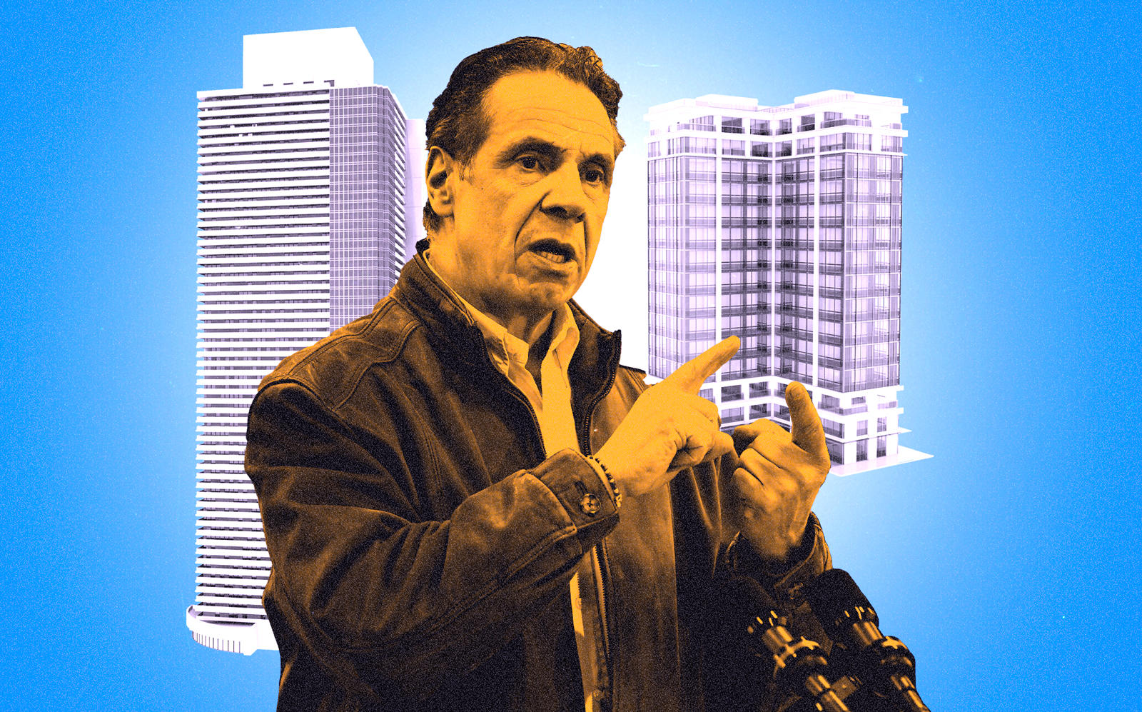 Gov. Andrew Cuomo (Getty/Illustration by Kevin Rebong for The Real Deal)