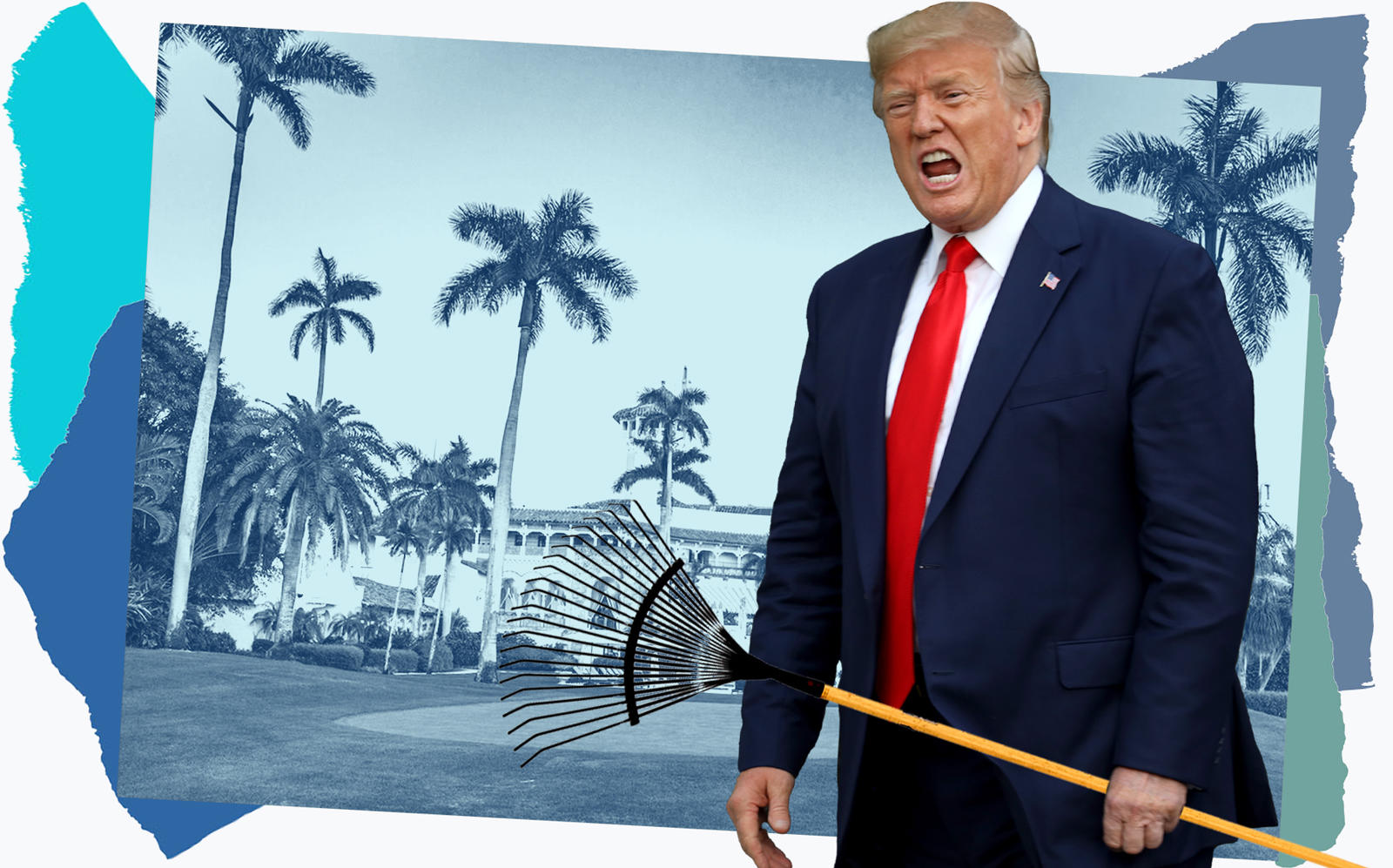 Photo illustration of Donald Trump at Mar-a-Lago (iStock, Getty/Illustration by Kevin Rebong for TRD)