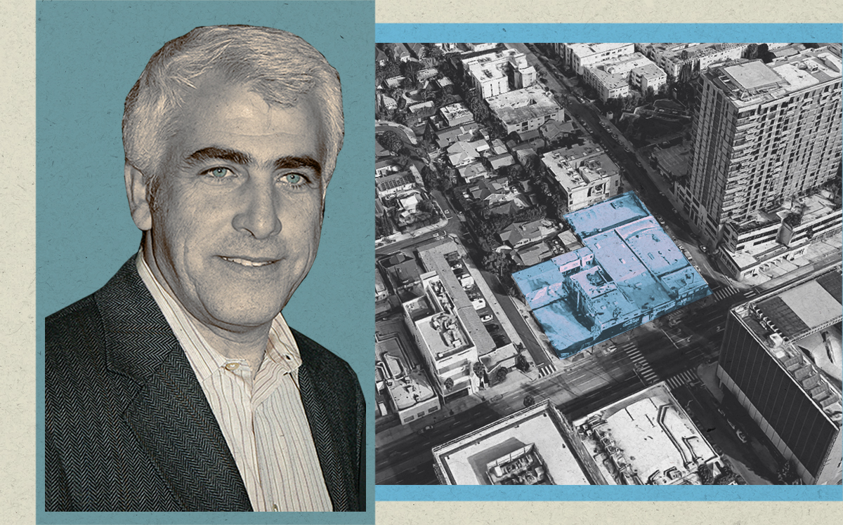 CIM Group's Shaul Kuba and an aerial view of the project site (Getty, Google Maps)