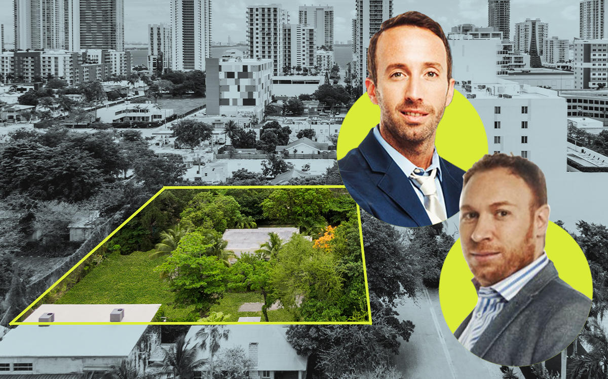 Aerial of Edgewater property with Spider's Andres Goldenberg and Alejandro Eskenazi (Apex Capital Realty)