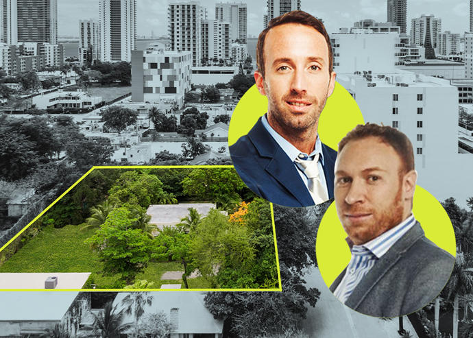 Aerial of Edgewater property with Spider's Andres Goldenberg and Alejandro Eskenazi (Apex Capital Realty)