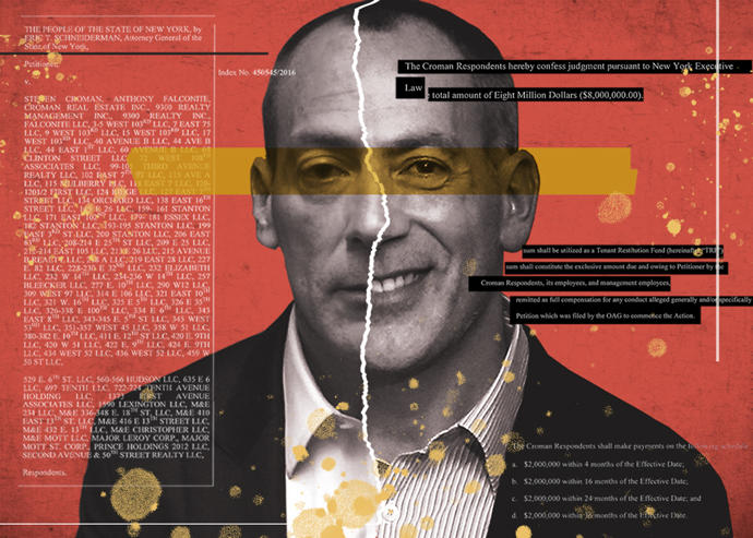 Steven Croman (Getty, Supreme Court of the State of New York/Illustration by Alexis Manrodt for The Real Deal)
