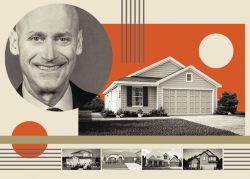 Lennar CEO Rick Beckwitt and a selection of the company's homes (Lennar)