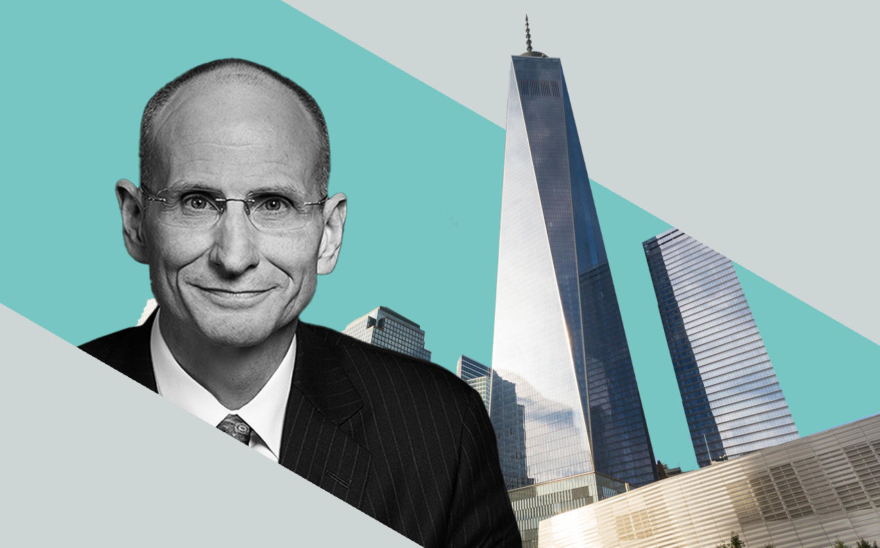 CBRE CEO Robert Sulentic and One World Trade Center (CBRE, iStock)