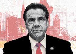 Photo Illustration of Gov. Andrew Cuomo (iStock, Getty/Illustration by Kevin Rebong for The Real Deal)