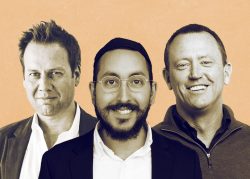 Lev Capital's Yaakov Zar (middle), Trulia co-founder Pete Flint (left), Canaan Partners' Rich Boyle (Lev Capital, NFX, Canaan)