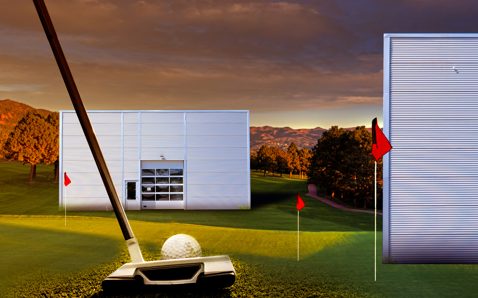 A photo illustration of the Broadmoor Golf Course in Oregon (Broadmoor, iStock)