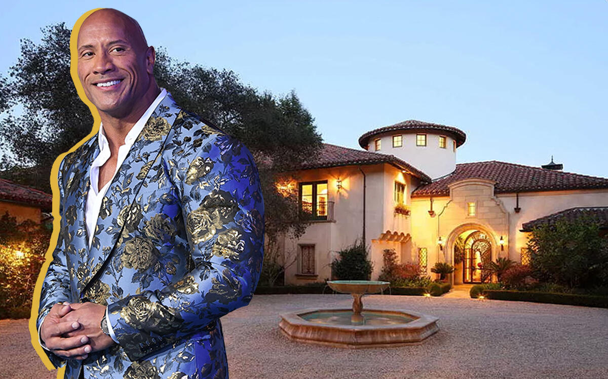 Dwayne “The Rock” Johnson and the Beverly Hills home (Getty, Zillow)