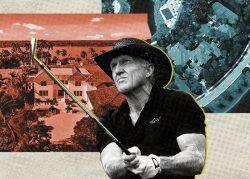 Greg Norman with 382 South Beach Road and 12227 Tillinghast Circle (Getty, Shawn Hood Media, Google Maps)