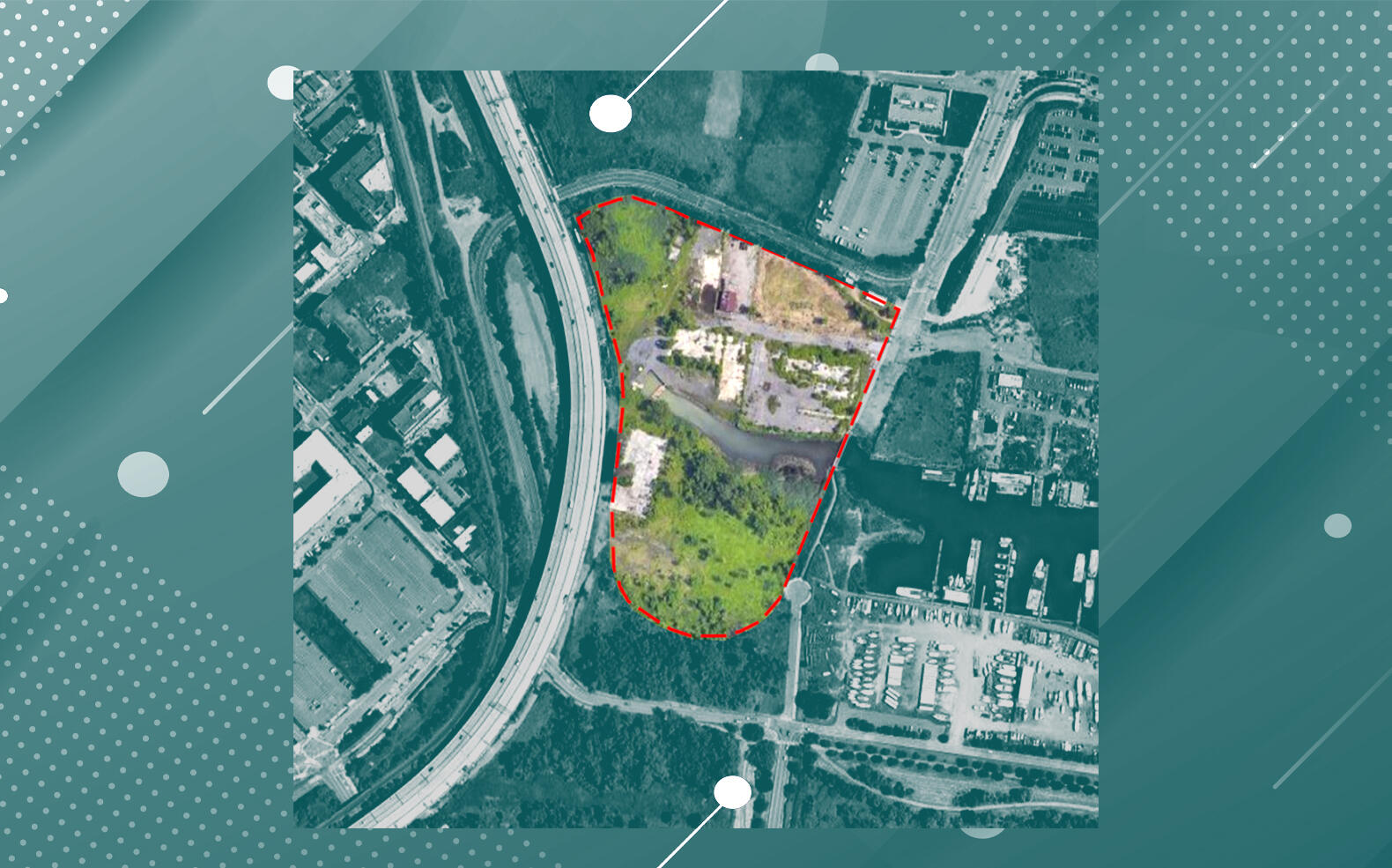 A Jersey City development meant to update sewer infrastructure, build climate resilience and create a two-acre park has completed phase one of environmental cleanup. (Aerial via Ennead Architects)