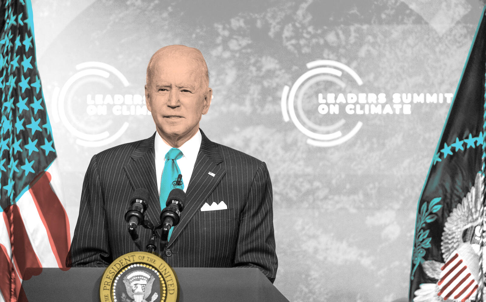 President Biden at the Leaders Summit On Climate. (Getty)