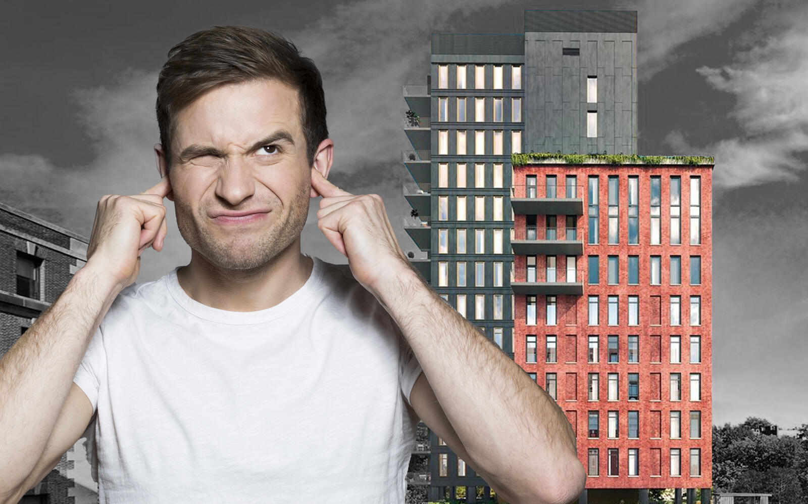 Cobble Hill residents are complaining about a sharp whistling noise coming from a luxury condo at 347 Henry Street. (Douglas Elliman, Getty)