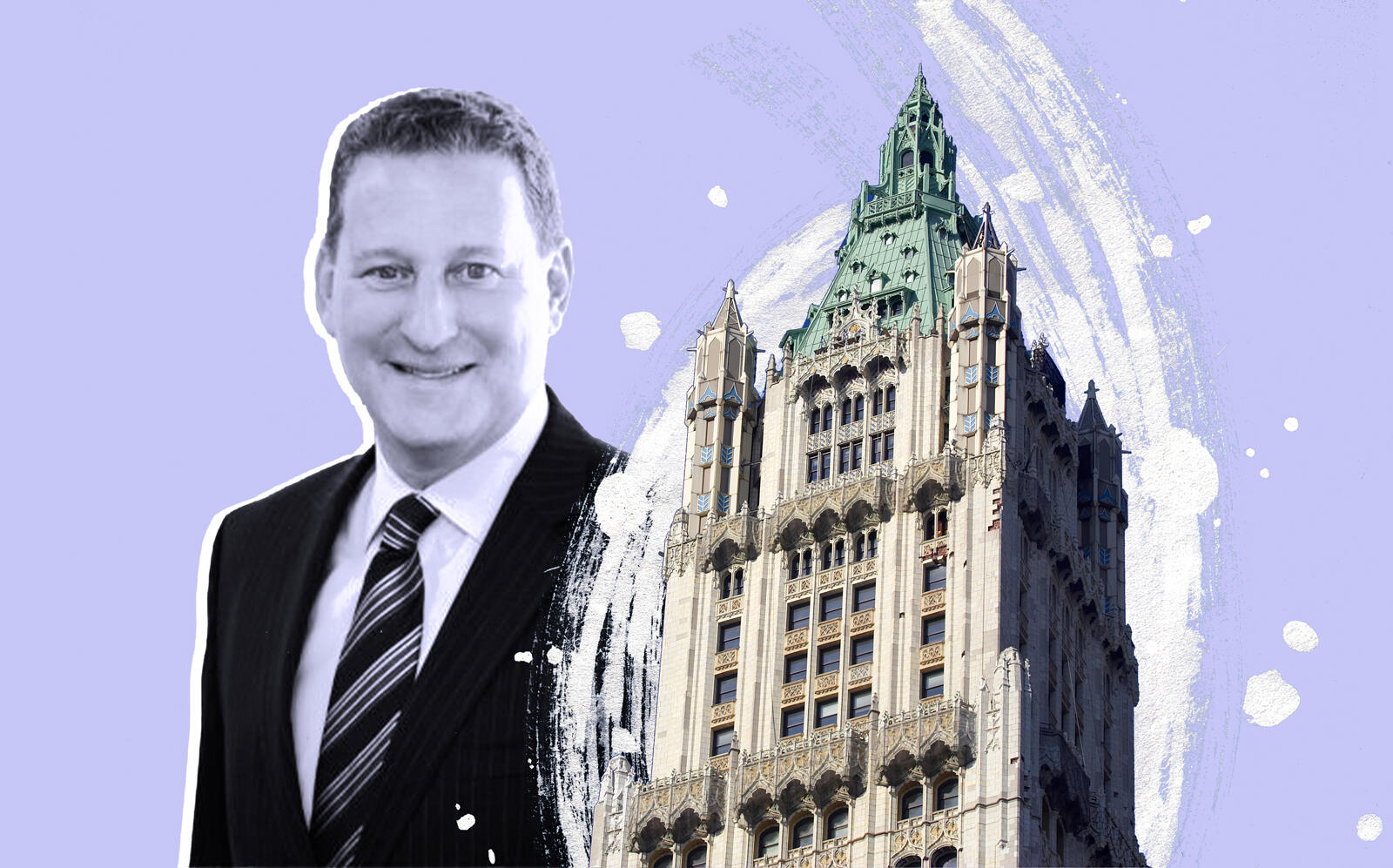 Alchemy Properties president Ken Horn and The Pinnacle at the Woolworth Building (Alchemy, iStock)