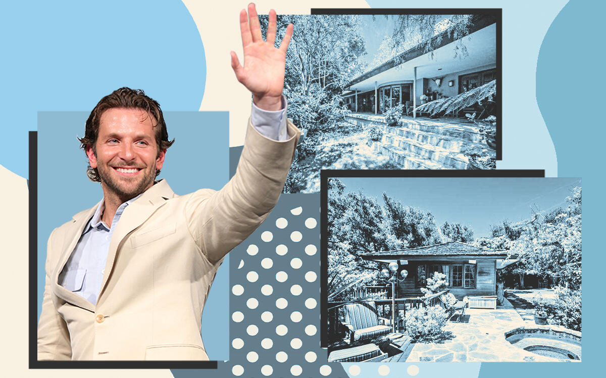 Bradley Cooper and his Pacific Palisades home (Getty, Realtor, iStock)