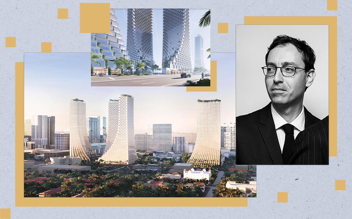 Laurent Morali and renderings of the project (Kushner Companies)