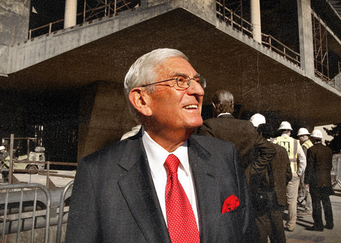 Eli Broad, during the construction of The Broad museum (Getty)