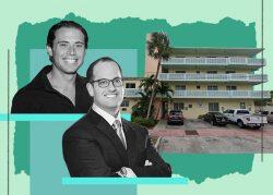 Jamie LeFrak and Ronny Finvarb  with 1006 and 1022 Bay Drive in Miami Beach (Google Maps, Getty/Patrick McMullan)