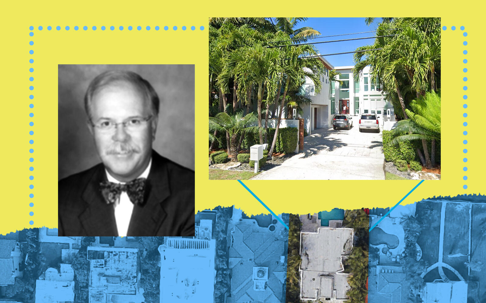 Kevin Flaherty and 1337 North Venetian Way in Miami Beach (Google Maps, Morgan Stanley)
